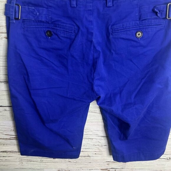 Vince Shorts Womens 2 Blue Bermuda Flat Front  Stretch Beach Costal Nautical - Picture 6 of 8